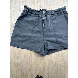 Zara Comfy Wide Elastic Band Women’s Gray Shorts XL Lyocell Blend